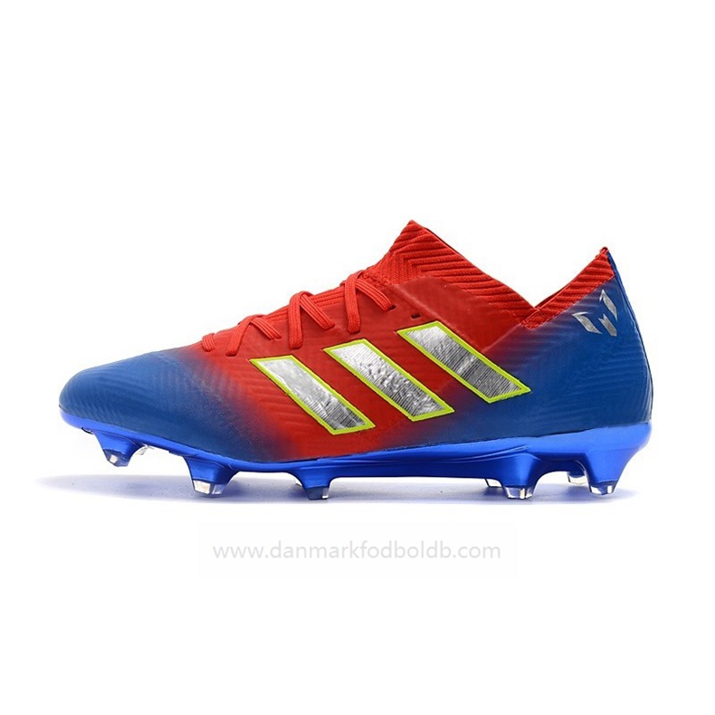 Adidas Nemeziz 18.1 FG Fodboldstøvler Herre – Rød Blå Sølv